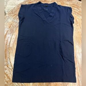 ATM 100% Pima Cotton Navy Blue Pique Dress